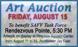 SAFV Art Auction August 15th at Rendezvous Pointe in Pinedale.