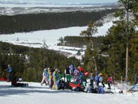Top of the mountain - race starting line
