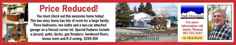 See James Thomas at High Mountain Real Estate in Pinedale for more information about this property.