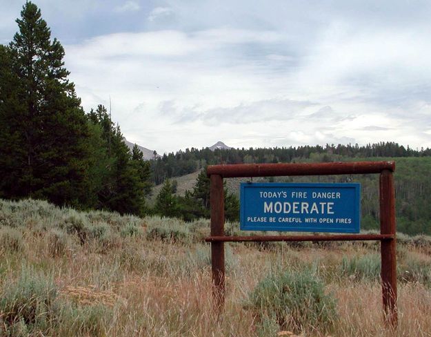 Moderate Fire Danger. Photo by Pinedale Online.