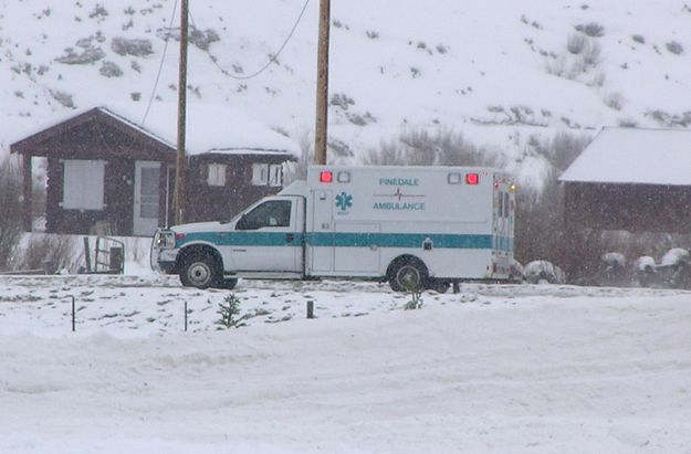 Ambulance to Jackson. Photo by Pinedale Online.