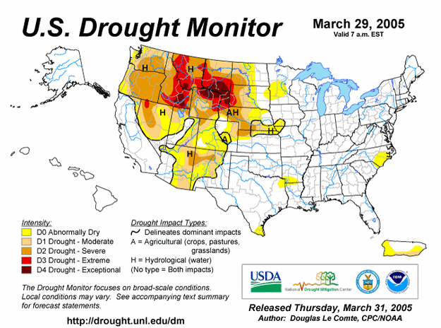 Drought Outlook. Photo by National Drought Mitigation Center.