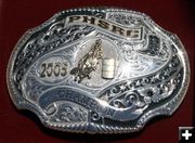 Champion Belt Buckle. Photo by Pinedale Online.