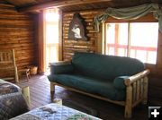 Couch in Cabin. Photo by Pinedale Online.