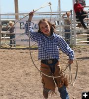 Cowgirl Roping. Photo by Clint Gilchrist, Pinedale Online.