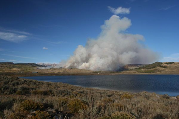 Soda Lake burn. Photo by Clint Gilchrist, Pinedale Online.