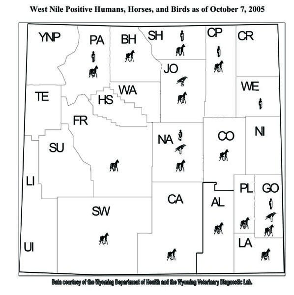 West Nile Virus Wyoming Map Pinedale Online News, Wyoming