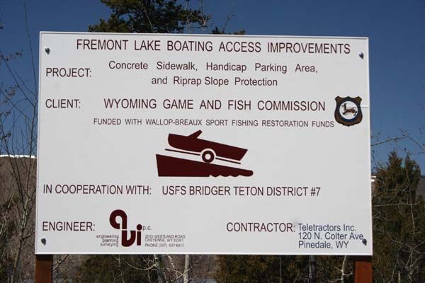 Fremont Lake Improvements. Photo by Clint Gilchrist, Pinedale Online.