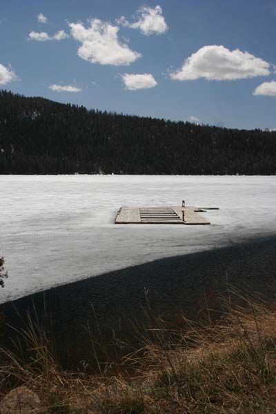 Half Moon Lake dock. Photo by Clint Gilchrist, Pinedale Online.