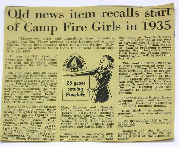 Camp Fire Girls Article. Photo by Dawn Ballou, Pinedale Online.