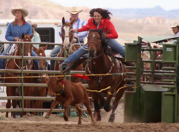 Breakaway Roping. Photo by Clint Gilchrist, Pinedale Online.