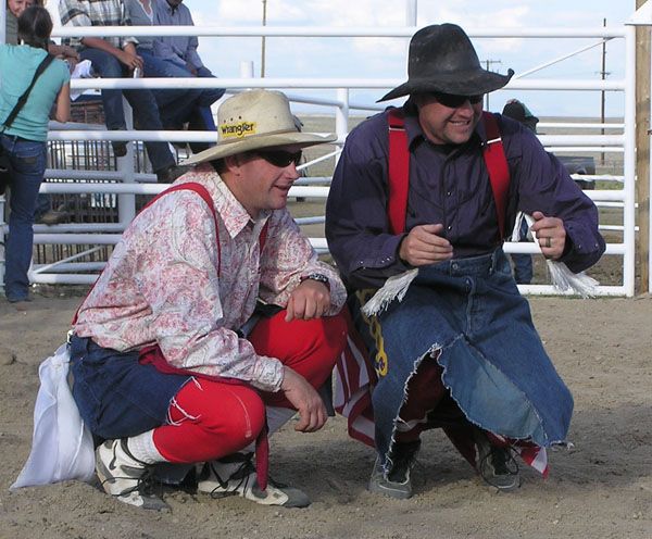 Rodeo Clowns. Photo by Dawn Ballou, Pinedale Online.