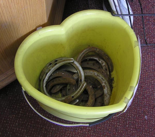 Used Horseshoes. Photo by Dawn Ballou, Pinedale Online!.