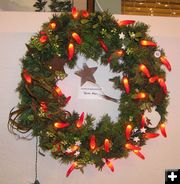 Betty Hall Wreath. Photo by Dawn Ballou, Pinedale Online.