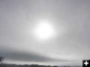Sun behind the fog. Photo by Dawn Ballou, Pinedale Online.