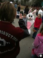 Pictures with the Easter Bunny. Photo by Pam McCulloch.