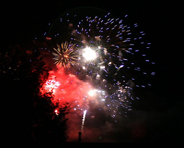 Town of Pinedale Fireworks. Photo by Pam McCulloch, Pinedale Online.