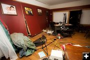 Damage to studio. Photo by Tara Bolgiano.