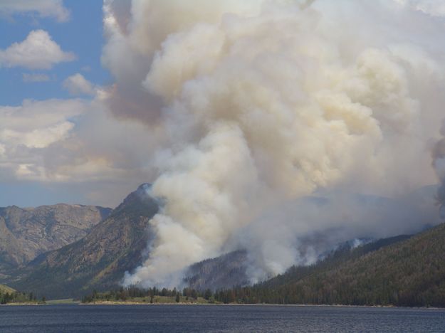 July 30 fire. Photo by Pinedale Online.