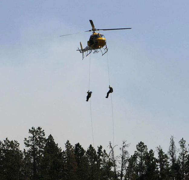 Rappelers. Photo by US Forest Service.