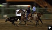 Team Roping. Photo by Pam McCulloch, Pinedale Online.