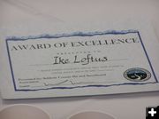 Award of Excellence. Photo by Bob Rule, KPIN 101.1 FM.