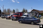 Ambulances lined up. Photo by Pinedale Online!.