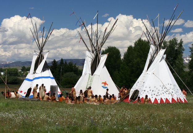 Indian Camp. Photo by Clint Gilchrist, Pinedale Online.