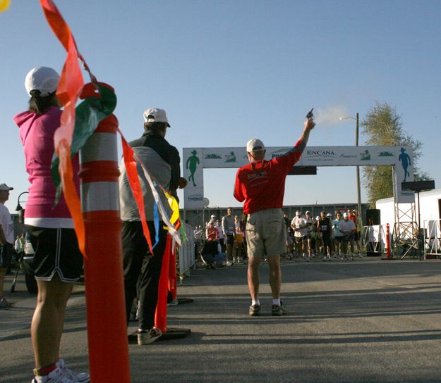 Half Marathon Start. Photo by Pam McCulloch, Pinedale Online.