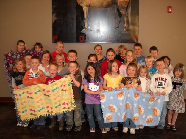 Finished Quilts. Photo by Pinedale Afterschool Program.