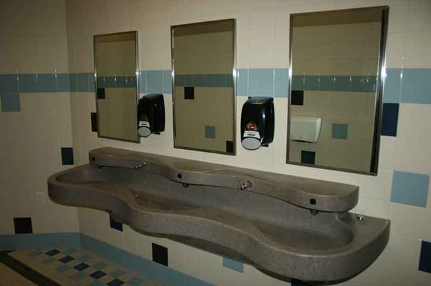 public school bathroom sink