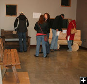 Looking at the benches. Photo by Dawn Ballou, Pinedale Online.