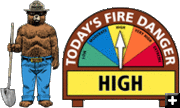Fire danger is HIGH. Photo by Bridger-Teton National Forest.