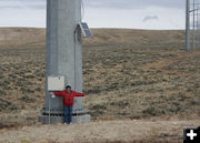 BIG power poles. Photo by Dawn Ballou, Pinedale Online.