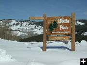 White Pine sign. Photo by Pinedale Online.