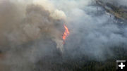 Flames on the ridge. Photo by US Forest Service .