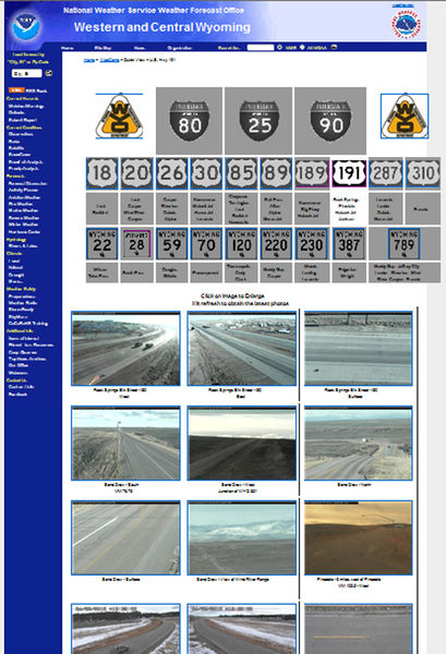 US 191 Travel Cams. Photo by National Weather Service.
