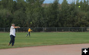 2 balls coming in. Photo by Dawn Ballou, Pinedale Online.