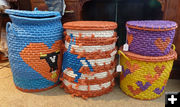 Hand-made baskets. Photo by Dawn Ballou, Pinedale Online.
