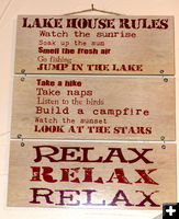 Lakehouse rules. Photo by Dawn Ballou, Pinedale Online.