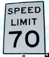 70 mph speed limit. Photo by .