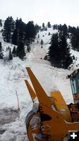 Rotary plow avalanche work. Photo by WYDOT.