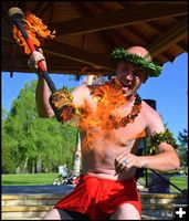 Samoan Fire Knife Dancer. Photo by Terry Allen.