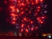 Fireworks above the Clinic. Photo by Dawn Ballou, Pinedale Online.