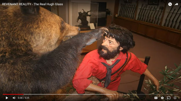 Hugh Glass display. Photo by Oregon-California Trails Association.