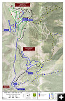 White Pine Ski Trail Map. Photo by Sublette County Recreation Board.