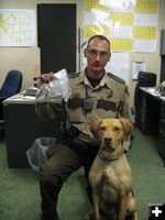Deputy Dan Ruby with K9 Max. Photo by Sublette County Sheriff's Office.