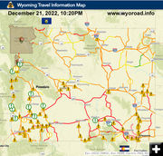 WYDOT road closures. Photo by Wyoming Department of Transportation.