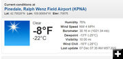 -8F in Pinedale. Photo by National Weather Service.