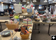 Auction items. Photo by Dawn Ballou, Pinedale Online.